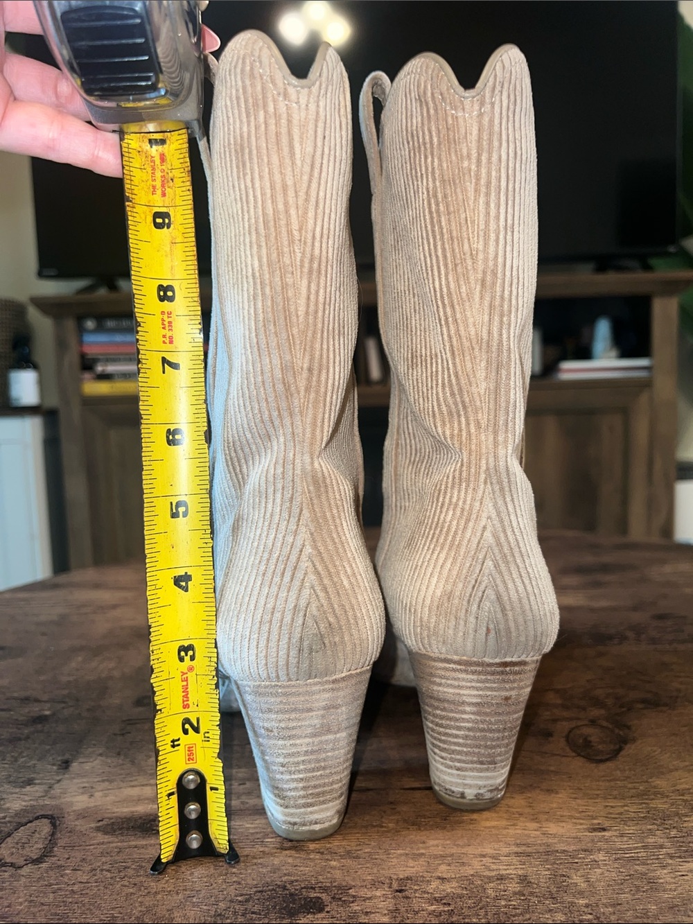 Laurence Dacade Beige Corduroy Heeled Boots - Picture 4 of 14